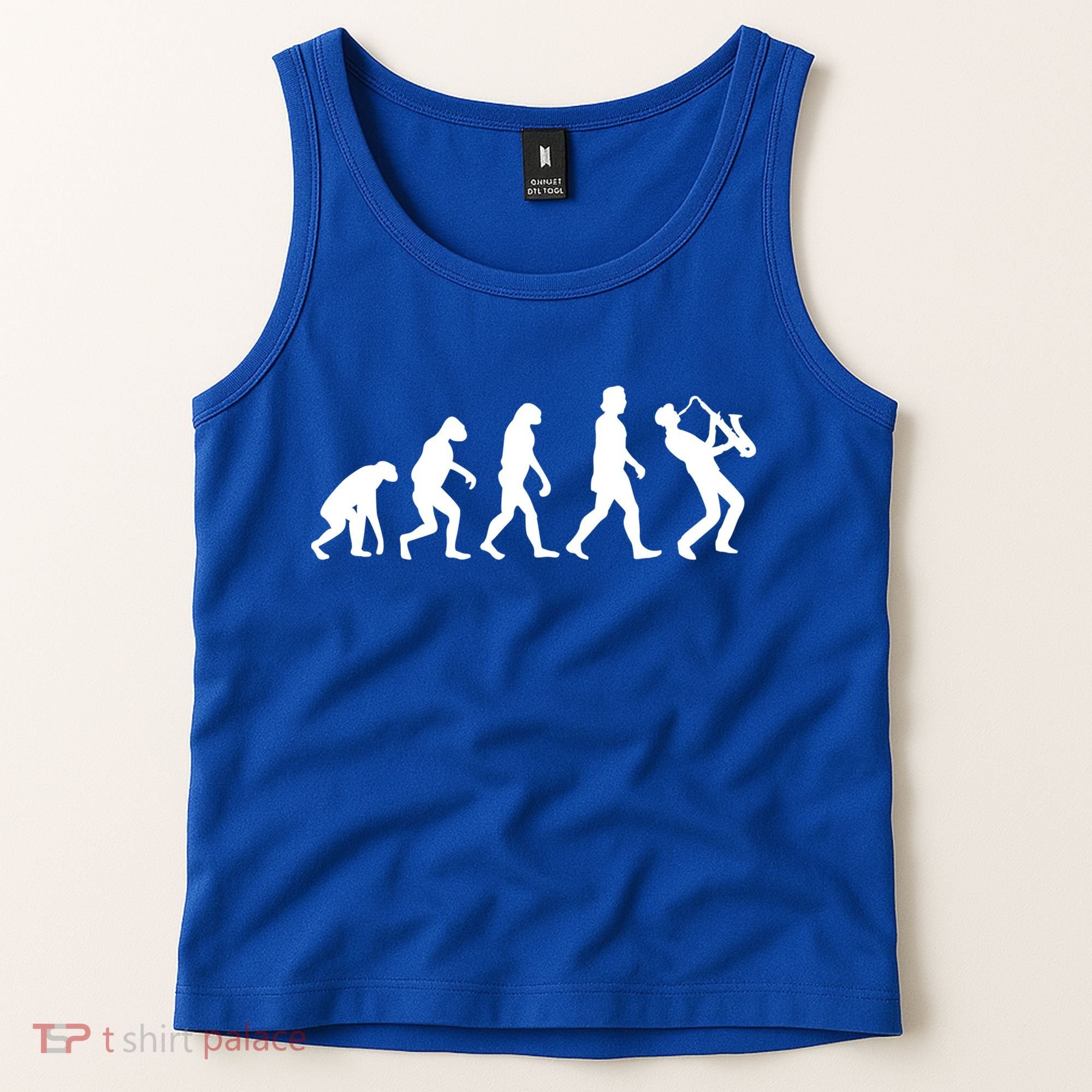 Funny Saxophonist Evolution Saxophone Player Gift Tank Top