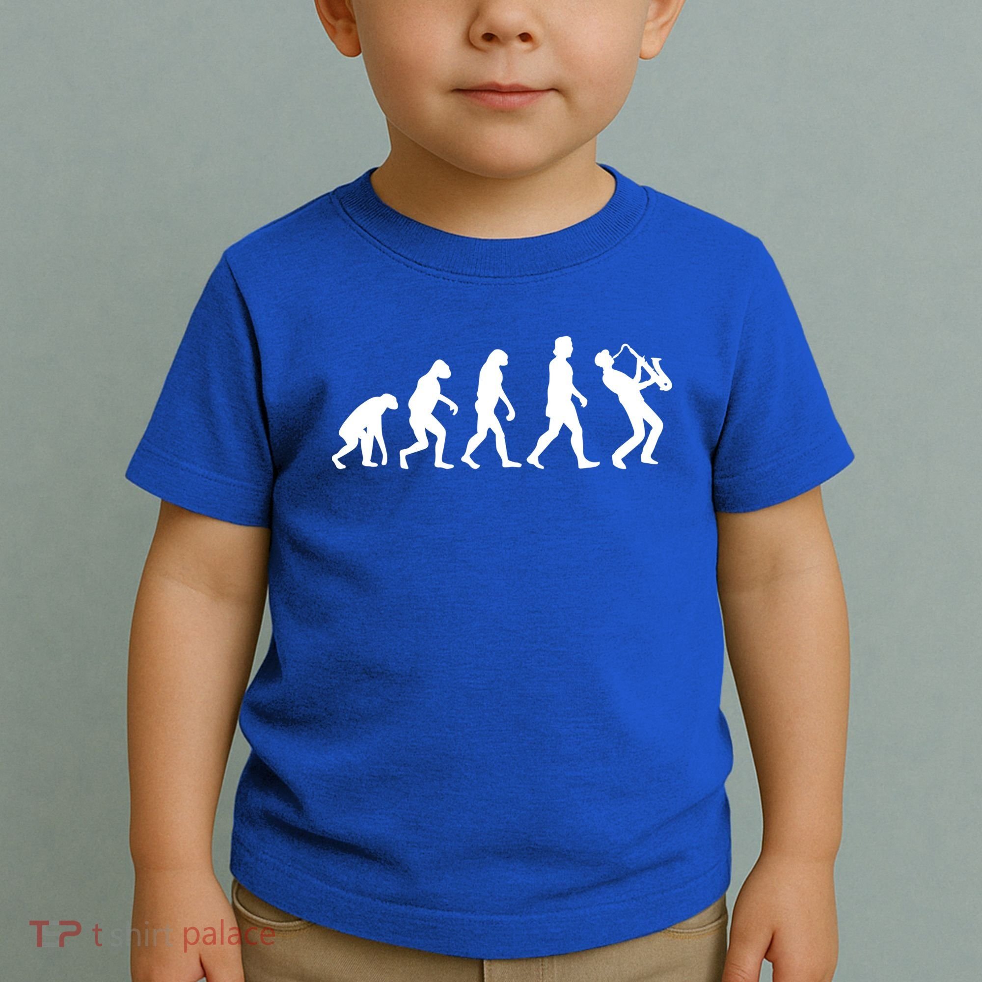 Funny Saxophonist Evolution Saxophone Player Gift Toddler T-Shirt
