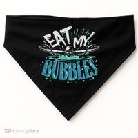 Funny Swimming Float Eat My Bubbles USA-Made Doggie Bandana thumb 0
