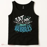 Funny Swimming Float Eat My Bubbles Tank Top thumb 2