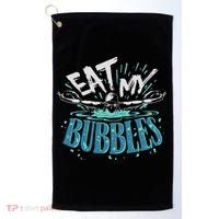 Funny Swimming Float Eat My Bubbles Golf Towel thumb 0