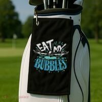 Funny Swimming Float Eat My Bubbles Golf Towel thumb 2