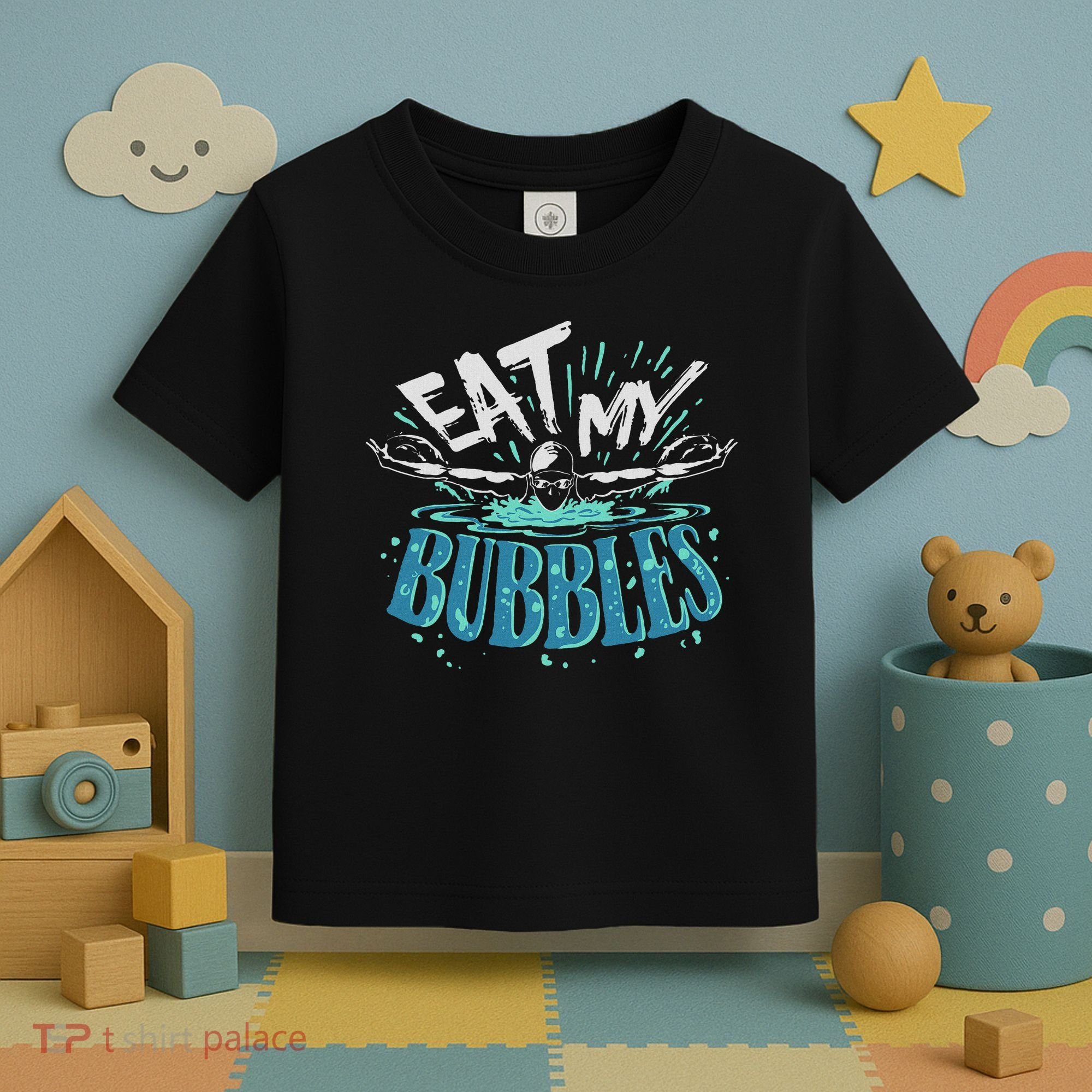 Funny Swimming Float Eat My Bubbles Toddler T-Shirt