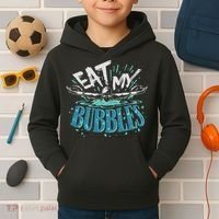 Funny Swimming Float Eat My Bubbles Kids Hoodie thumb 2