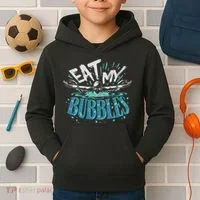 Funny Swimming Float Eat My Bubbles Kids Hoodie thumb 2