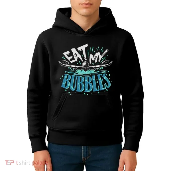 Funny Swimming Float Eat My Bubbles Kids Hoodie