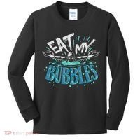 Funny Swimming Float Eat My Bubbles Kids Long Sleeve Shirt thumb 0