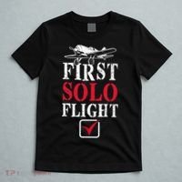 First Solo Flight Check New Pilot Aeronaut Vintage Airplane T-Shirt thumb 5