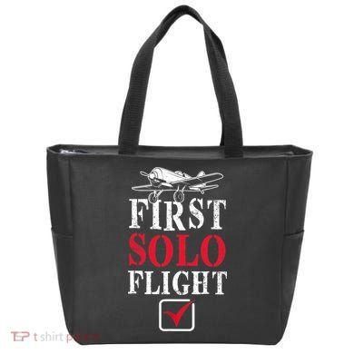 First Solo Flight Check New Pilot Aeronaut Vintage Airplane Tote Bag