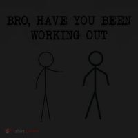 Funny Stick Figure Gym Jokes Bro Have You Been Working Out Ornament thumb 1