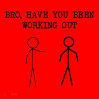 Funny Stick Figure Gym Jokes Bro Have You Been Working Out Santa Hat thumb 1