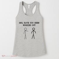 Funny Stick Figure Gym Jokes Bro Have You Been Working Out Women's Tank Top thumb 0