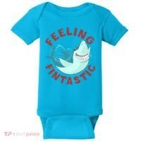 Funny Shark Feeling Fintastic Shark Week Fan Baby Bodysuit thumb 0