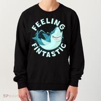Funny Shark Feeling Fintastic Shark Week Fan Women's Sweatshirt thumb 0