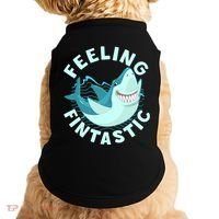 Funny Shark Feeling Fintastic Shark Week Fan Doggie Tank thumb 0