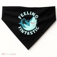 Funny Shark Feeling Fintastic Shark Week Fan USA-Made Doggie Bandana thumb 0