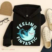 Funny Shark Feeling Fintastic Shark Week Fan Hoodie thumb 4