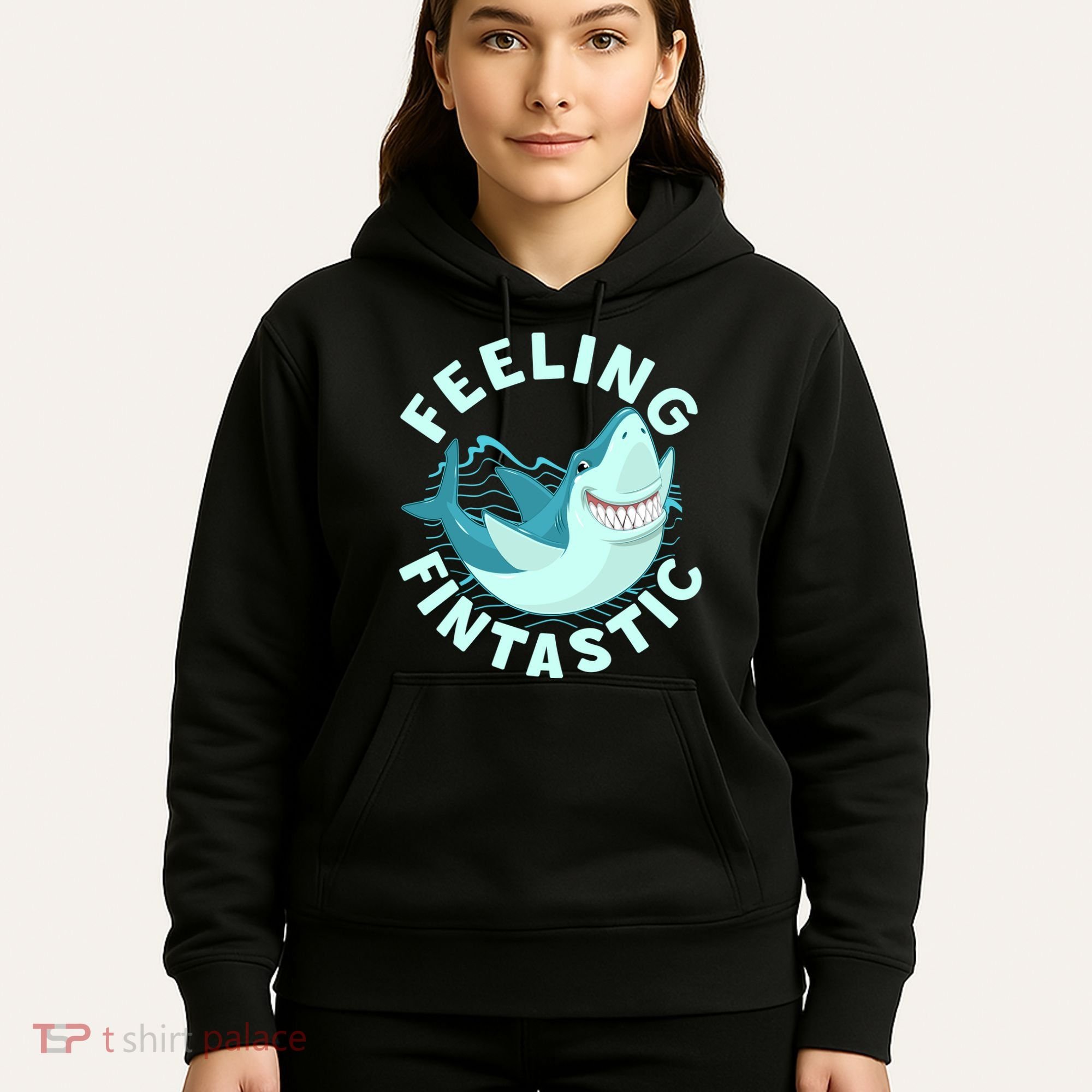 Funny Shark Feeling Fintastic Shark Week Fan Hoodie