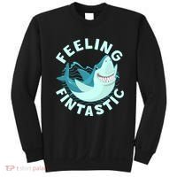Funny Shark Feeling Fintastic Shark Week Fan Sweatshirt thumb 0