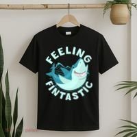 Funny Shark Feeling Fintastic Shark Week Fan T-Shirt thumb 2