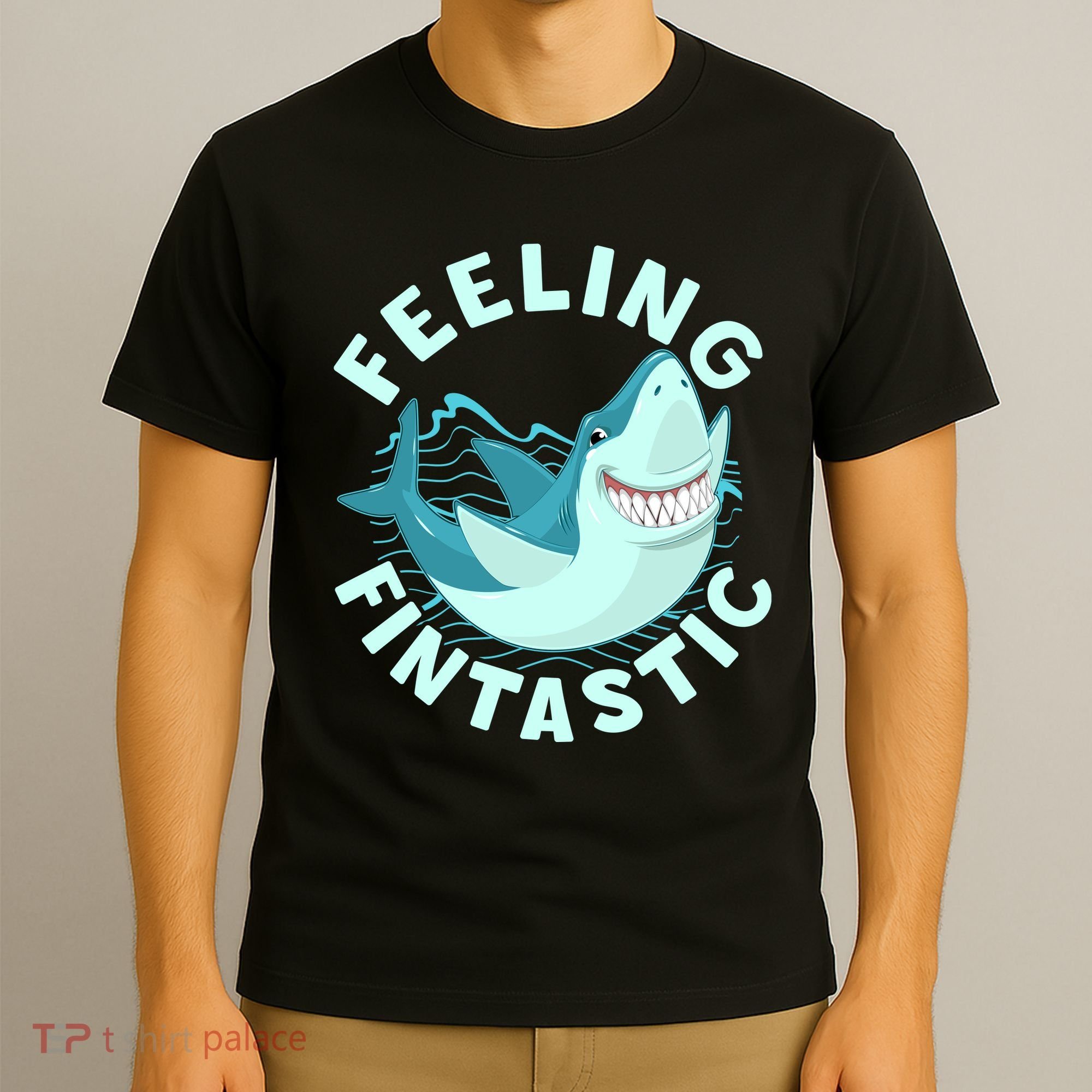 Funny Shark Feeling Fintastic Shark Week Fan T-Shirt