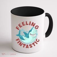 Funny Shark Feeling Fintastic Shark Week Fan Coffee Mug thumb 1