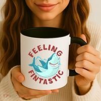 Funny Shark Feeling Fintastic Shark Week Fan Coffee Mug thumb 3