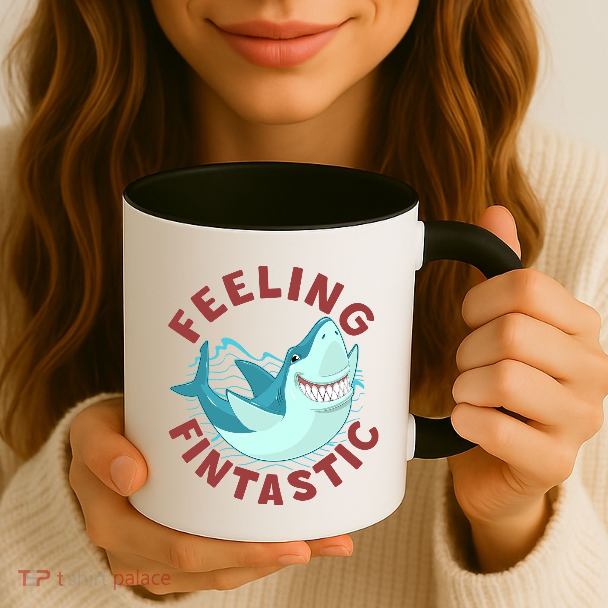 Funny Shark Feeling Fintastic Shark Week Fan Coffee Mug