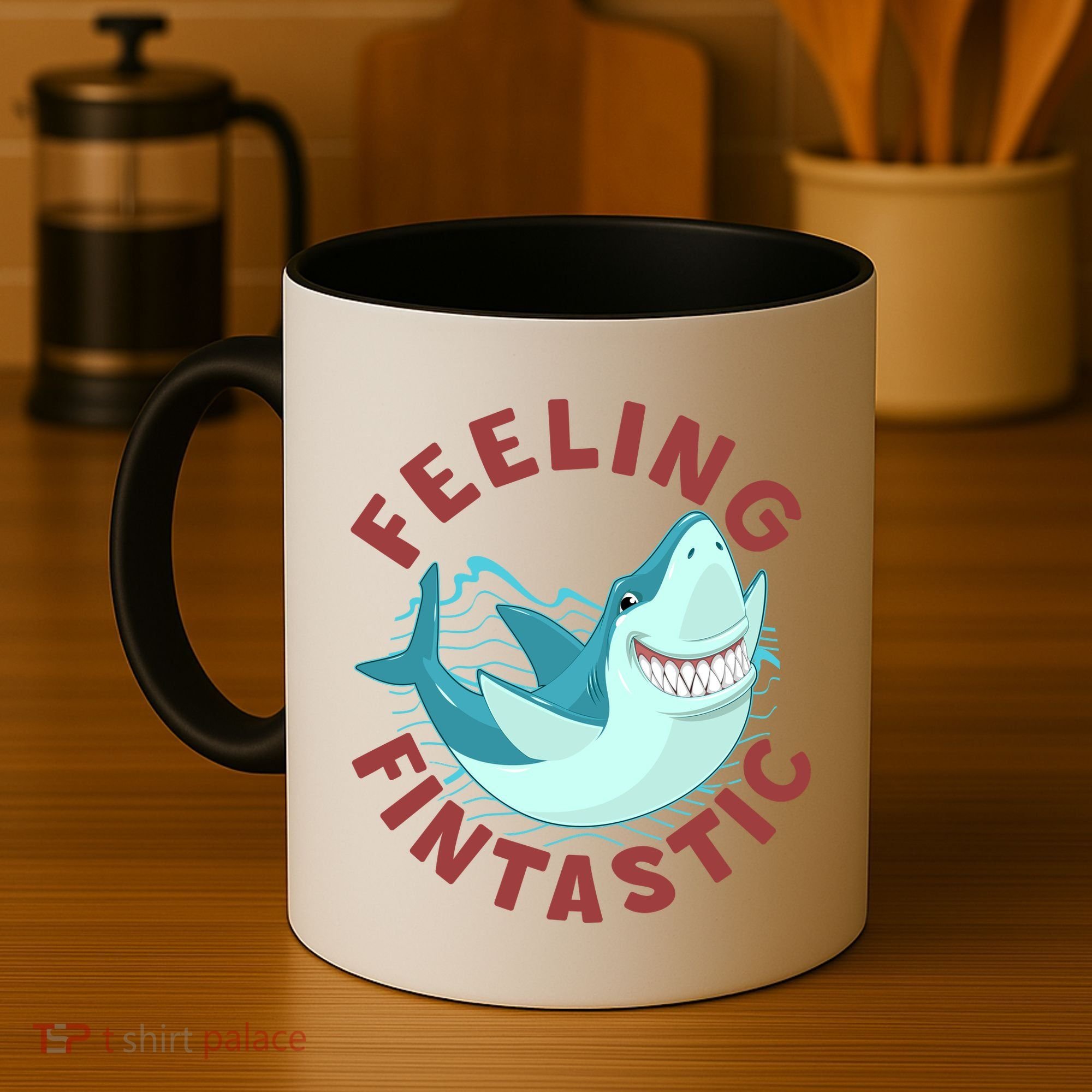 Funny Shark Feeling Fintastic Shark Week Fan Coffee Mug