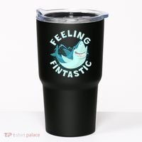 Funny Shark Feeling Fintastic Shark Week Fan Tumbler thumb 0