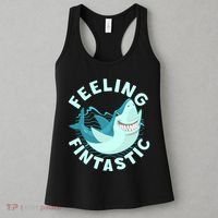 Funny Shark Feeling Fintastic Shark Week Fan Women's Tank Top thumb 3