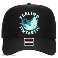 Funny Shark Feeling Fintastic Shark Week Fan Hat thumb 0