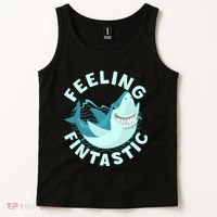 Funny Shark Feeling Fintastic Shark Week Fan Tank Top thumb 2