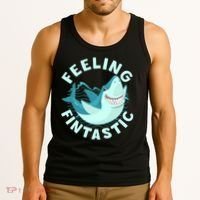 Funny Shark Feeling Fintastic Shark Week Fan Tank Top thumb 3