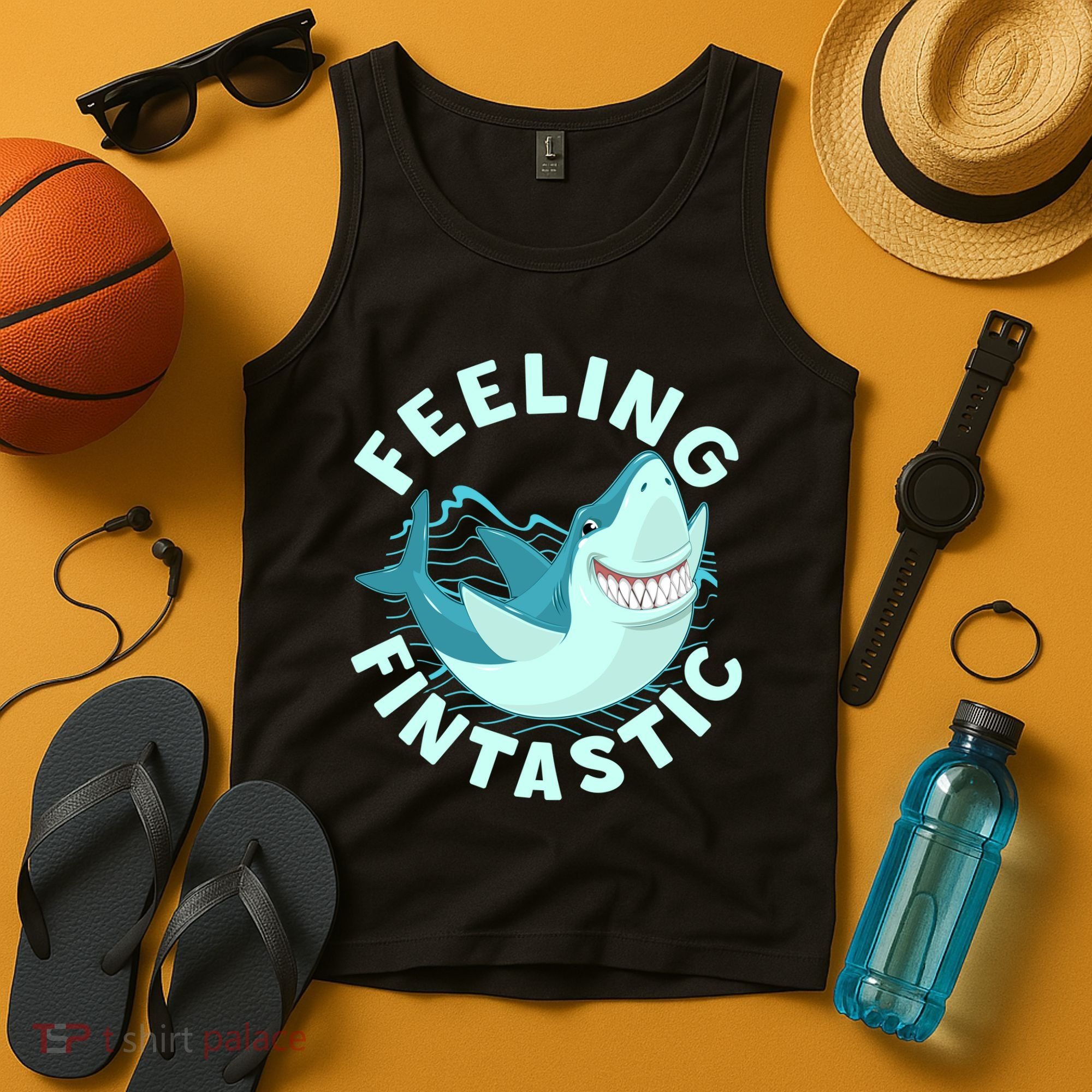 Funny Shark Feeling Fintastic Shark Week Fan Tank Top