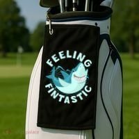 Funny Shark Feeling Fintastic Shark Week Fan Golf Towel thumb 2