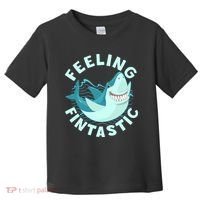 Funny Shark Feeling Fintastic Shark Week Fan Toddler T-Shirt thumb 0