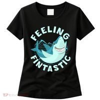 Funny Shark Feeling Fintastic Shark Week Fan Women's T-Shirt thumb 0