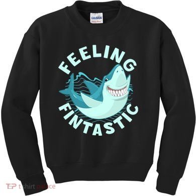 Funny Shark Feeling Fintastic Shark Week Fan Kids Sweatshirt
