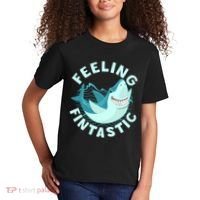 Funny Shark Feeling Fintastic Shark Week Fan Kids T-Shirt thumb 2