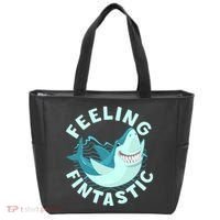 Funny Shark Feeling Fintastic Shark Week Fan Tote Bag thumb 0