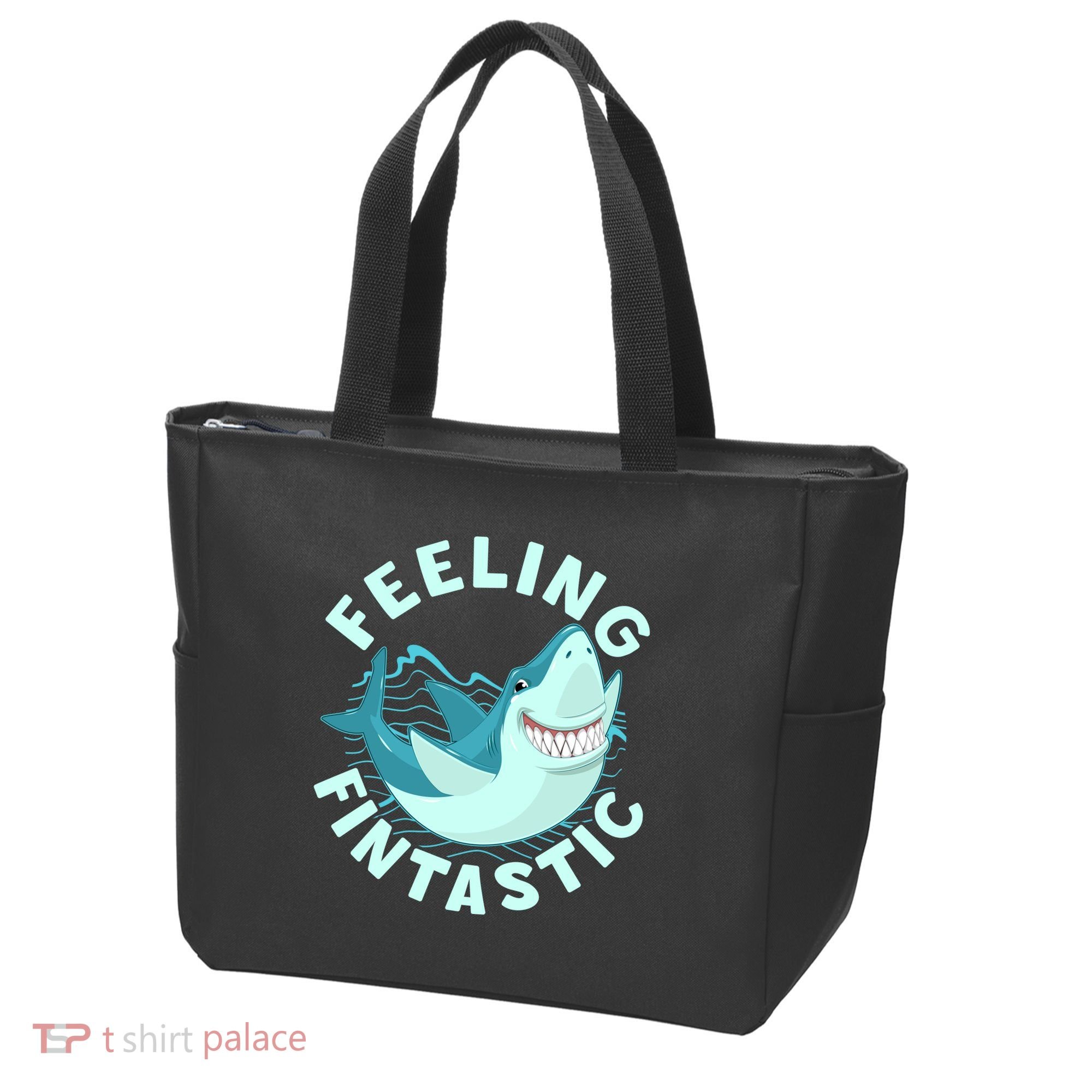 Funny Shark Feeling Fintastic Shark Week Fan Tote Bag