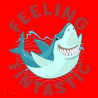 Funny Shark Feeling Fintastic Shark Week Fan Santa Hat thumb 1