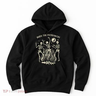 Feminist Skeleton Fun Burn Patriarchy Halloween Rights Hoodie