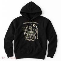 Feminist Skeleton Fun Burn Patriarchy Halloween Rights Hoodie thumb 0