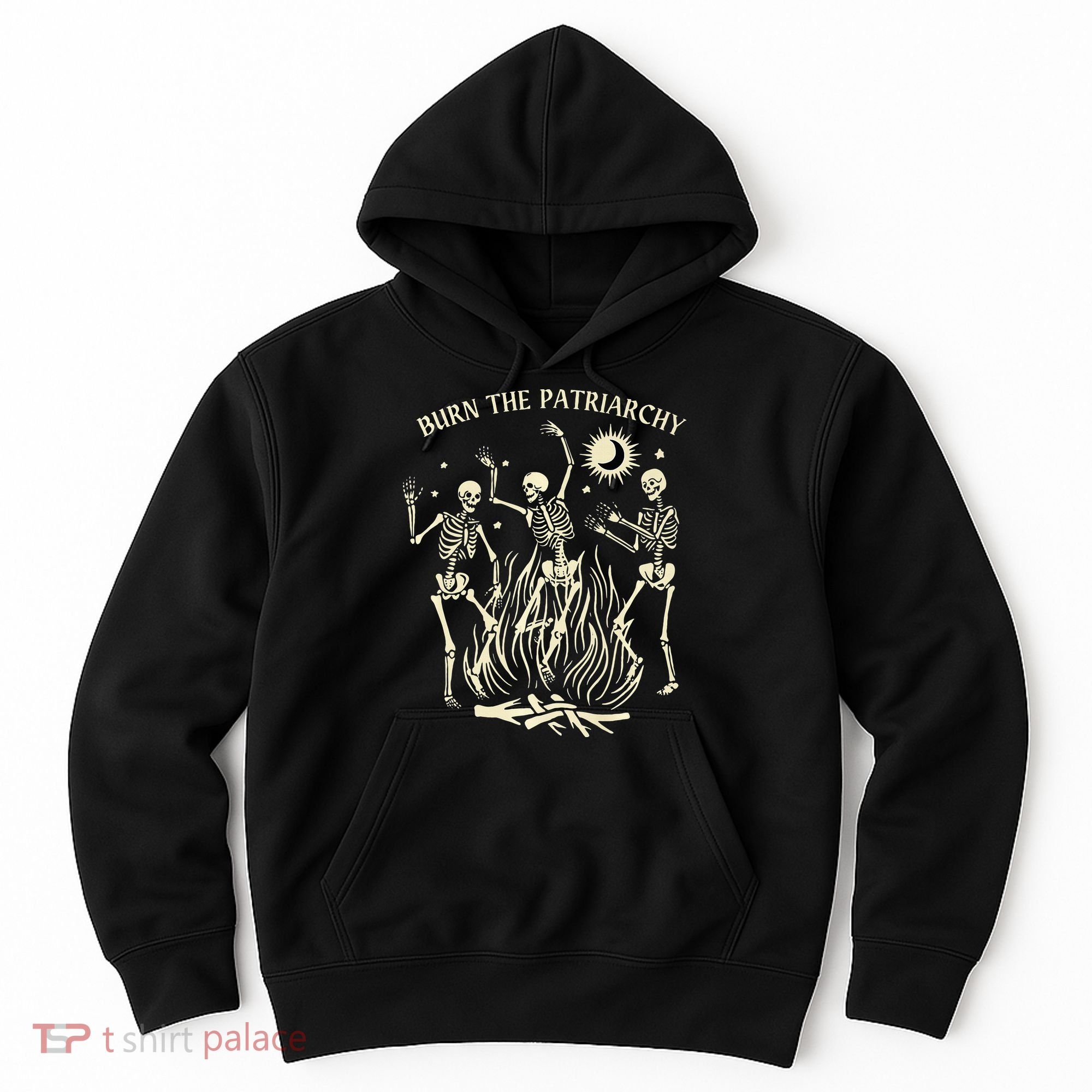 Feminist Skeleton Fun Burn Patriarchy Halloween Rights Hoodie