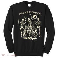 Feminist Skeleton Fun Burn Patriarchy Halloween Rights Sweatshirt thumb 0