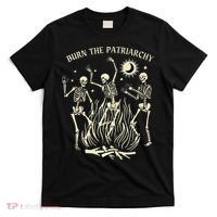 Feminist Skeleton Fun Burn Patriarchy Halloween Rights T-Shirt thumb 0