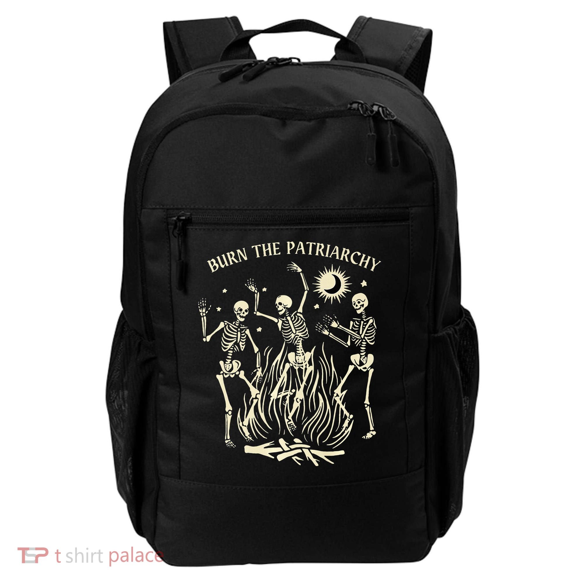 Feminist Skeleton Fun Burn Patriarchy Halloween Rights Backpack