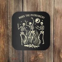 Feminist Skeleton Fun Burn Patriarchy Halloween Rights Coaster thumb 0